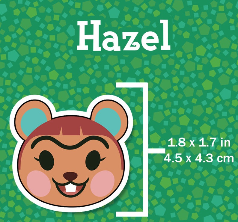 Hazel Animal Crossing Sticker Etsy