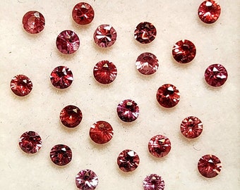 Garnet Rhodolite (raspberry) Pink Round 2.5-2.8mm (24Pcs)