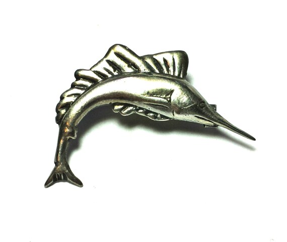 Vintage Mexican Swordfish Sailfish .925 Sterling … - image 1