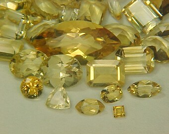 Premium Loose Random Mixed 2mm to 9X7mm Mixed Faceted Citrine Gemstones (10ctw) Parcel Lot~ BUY 2 GET 1 FREE#1231.10