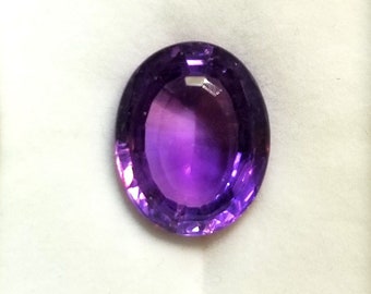 Amethyst Oval Step Cut 20.5x16.5mm 21.65crts