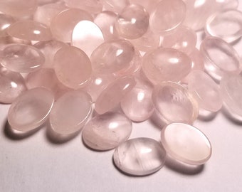 Quartz Rose Pink Oval Cabochon 14x10mm (12Pcs)