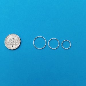3 Rosegold Infinity Ringe Creolen Nasenringe klein mittel & groß 8 10 12mm 20g Piercing Tragus Knorpel Daith Septum kuratiertes Ohr