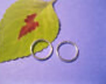 Pair Sterling Silver Infinity Rings Endless Hoop Earrings Nose Rings Tragus Cartilage Daith Snug