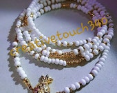White Gold 22k Gold Plated Brass Cubic Zirconia Pineapples Charm African Waist Beads Afrocentric Dancer Jewelry Body Conscious Waist Traine