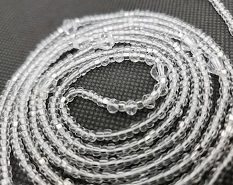 Klare Kristall Glas Taille Perlen: Afrocentric Körperschmuck