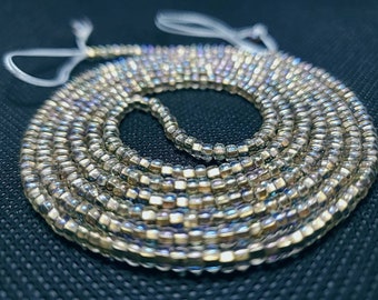 Lavender Pearl Glass Seed Bead Waist Beads: Belly Chain Jewelry