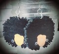 You Go Girl Black Brown Girl Faces Afrocentric Wooden Hand Painted Earrings Statement Jewelry Black Girl Magic product logo