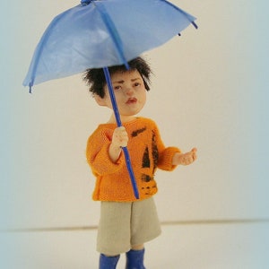 Dollhouse Doll 1:12 OOAK made of  polymer clay A boy image 5
