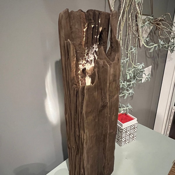 Rustic Driftwood Lamp