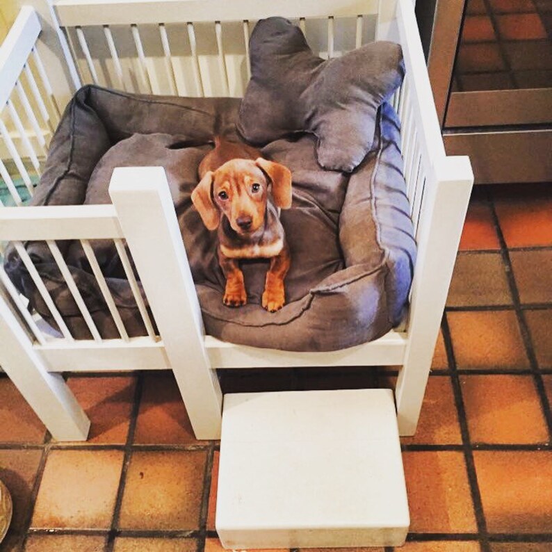 Small Bespoke shabby chic wooden wood pet cot / pet bed dog Etsy