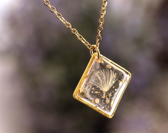 allergy for wife mother gift boho wedding jewelry small pink pendant Real flower necklace real bloom girlfriend gift surgical steel