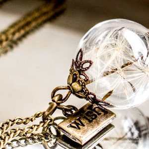 Dandelion necklace, unique vintage jewelry, Personalized gifts