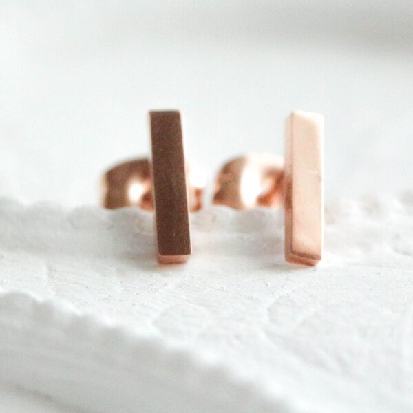 Bar earrings, surgical steel studs, Titanium stud earrings, allergy jewelry, minimalist, for Sensitive Skin, gifts