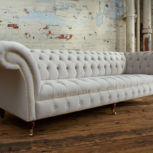 Purple Velvet 3 Seater Chesterfield Sofa British Handmade Etsy UK