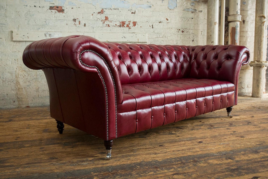 Burgundy leather loveseat recliner discount