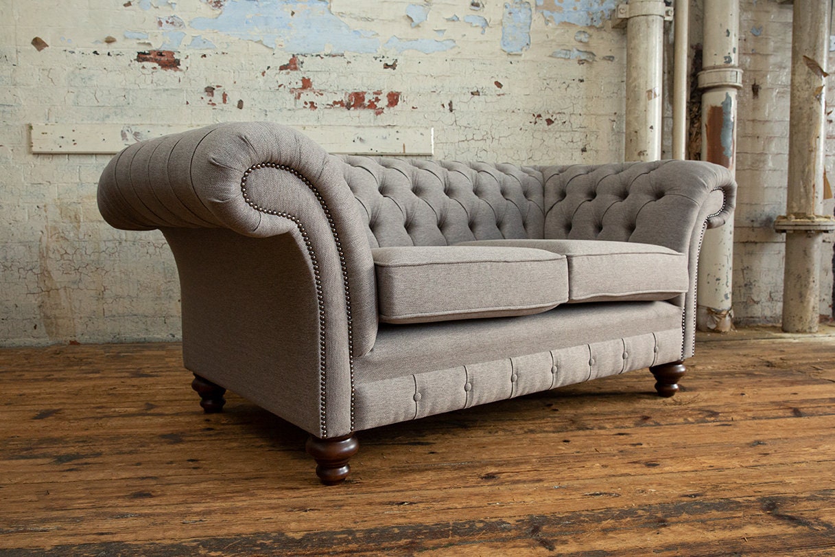 Grey on sale herringbone sofa