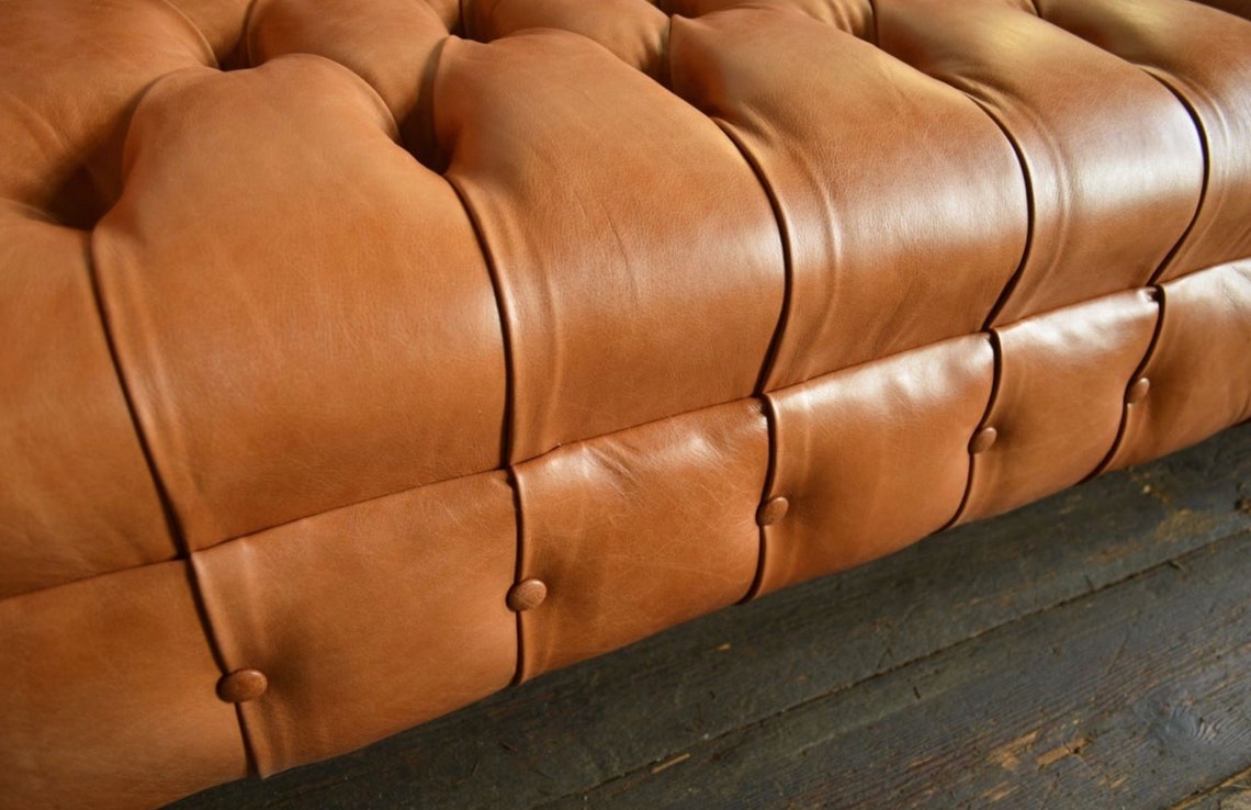 Handmade 3 Seater Vintage Tan Leather Chesterfield Sofa - Etsy