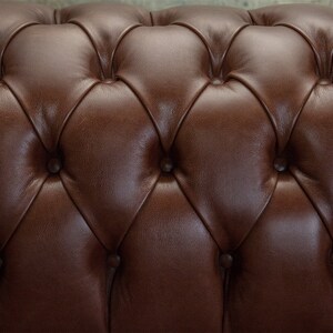 Handmade 3 Seater Vintage Hazel Brown Leather Chesterfield Sofa - Etsy UK