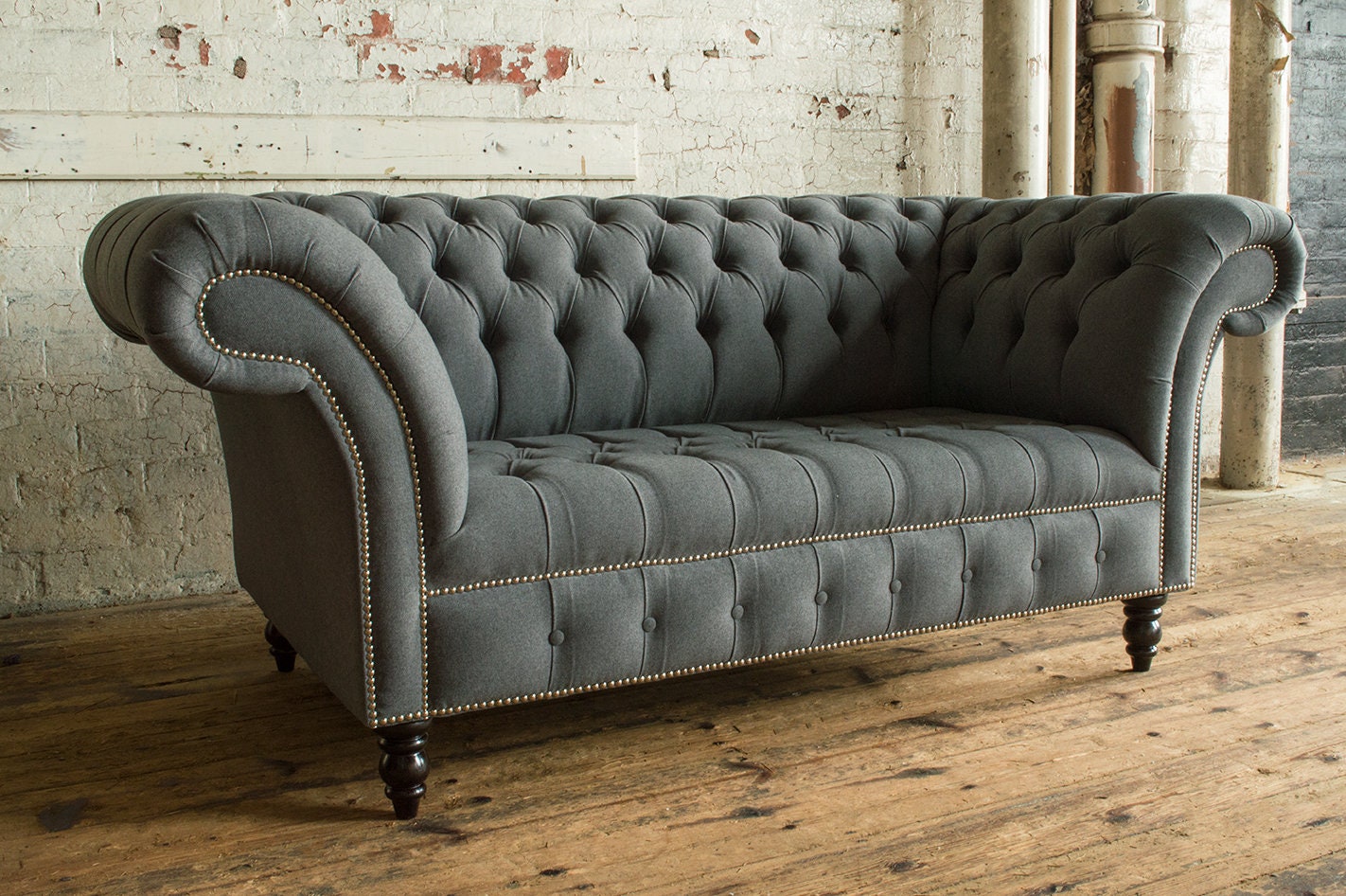 Grey on sale wool sofa