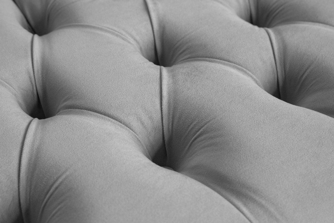 British Handmade 3 Seater Light Grey Velvet Fabric | Etsy
