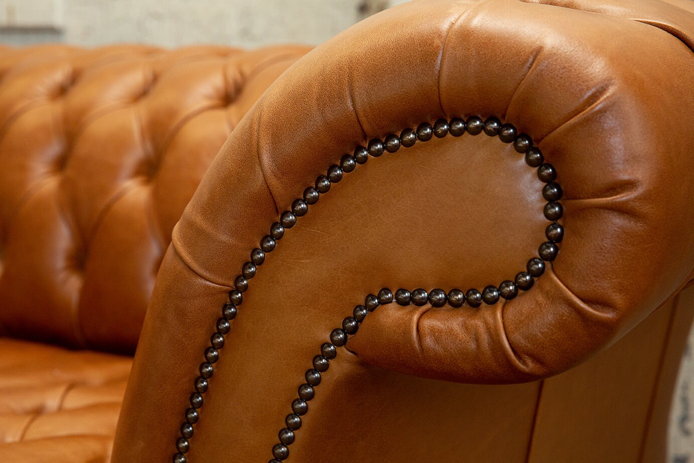 Handmade Large 6 Seater Tan Leather Chesterfield Sofa - Etsy UK