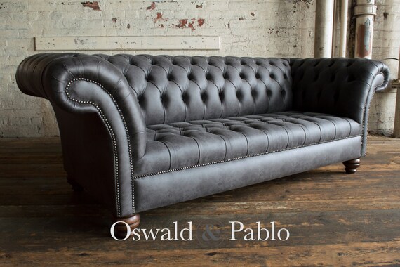 3 Seater Slate Grey Vegan Friendly Eco Friendly Leather