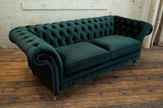 Emerald green cheap chesterfield
