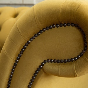 3 Seater Mustard Velvet Fabric Chesterfield Sofa, British Handmade ...