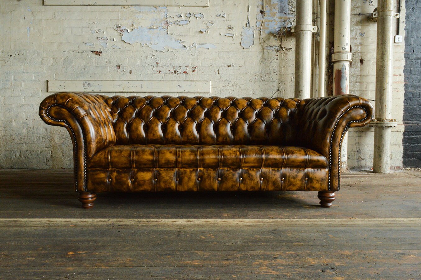 Gold chesterfield sofa deals