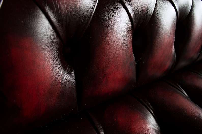 Handmade Traditional 3 Seater Antique Red Leather Chesterfield | Etsy