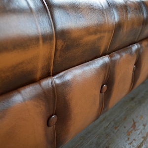 Handmade 3 Seater Antique Tan Leather Chesterfield Sofa, Couch, Settee Other Colours image 8