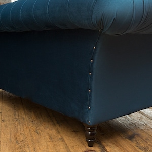 Handmade 3 Seater Ocean Navy Blue Velvet Chesterfield Sofa - Etsy UK