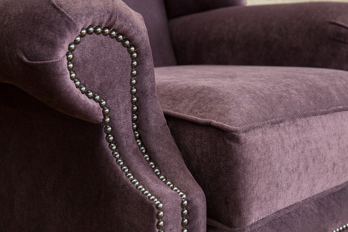 Purple velvet recliner deals