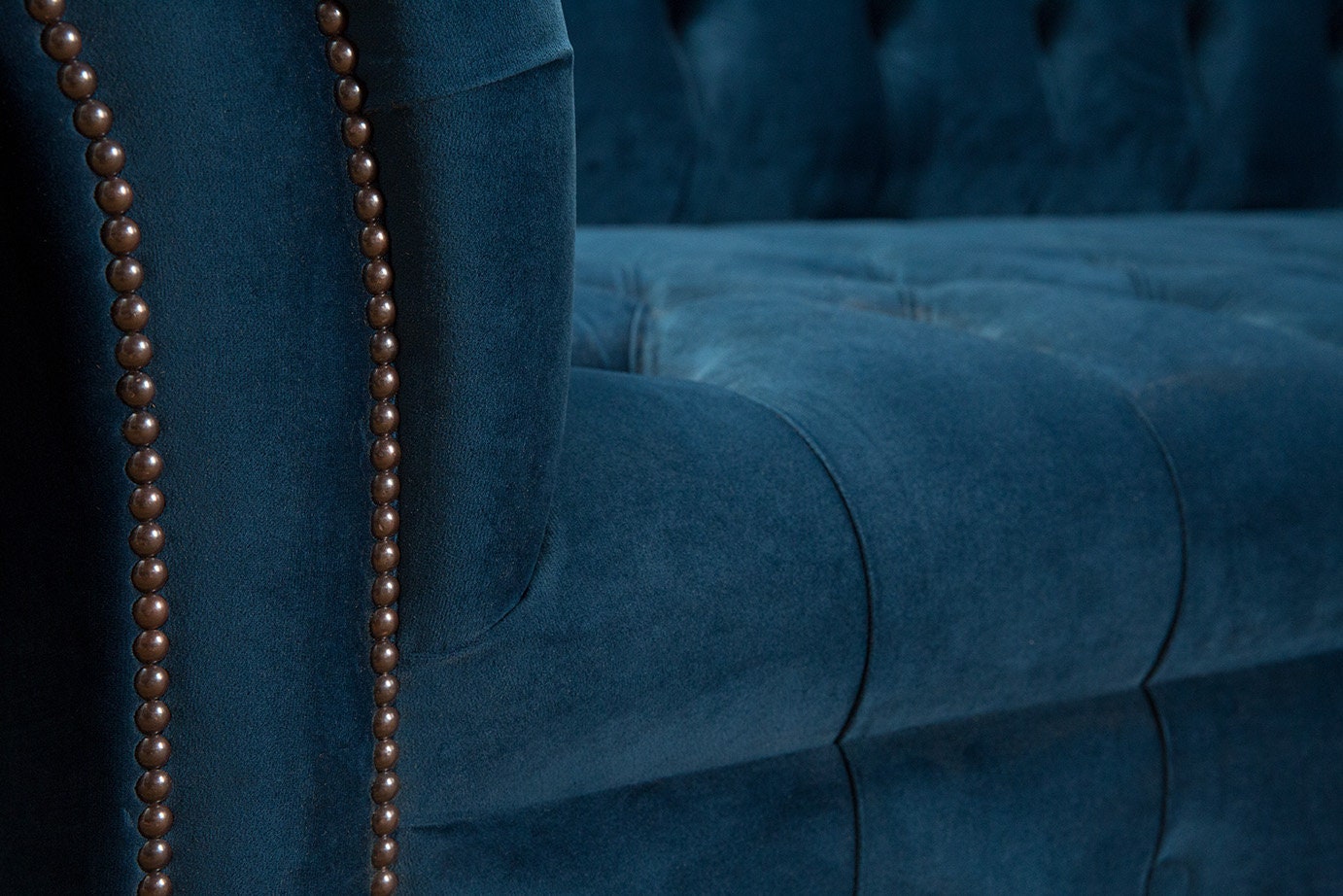 Handmade 3 Seater Ocean Navy Blue Velvet Chesterfield Sofa - Etsy UK