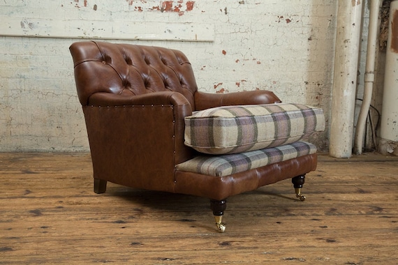 Tartan chesterfield chair deals
