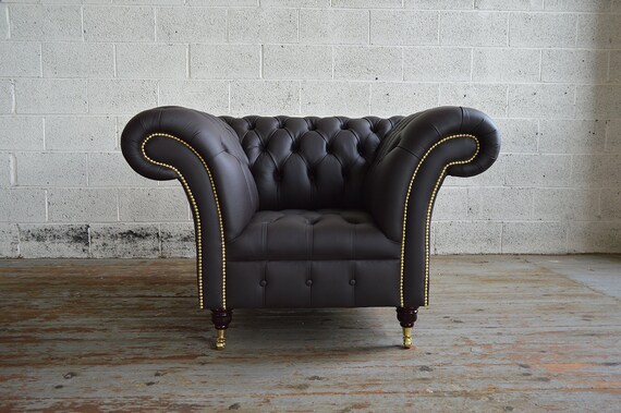Leather single deals armchair