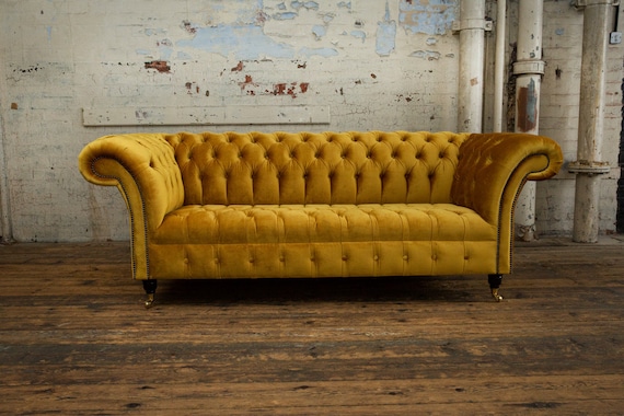 Gold velvet sofa deals