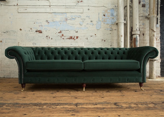 Emerald green cheap chesterfield
