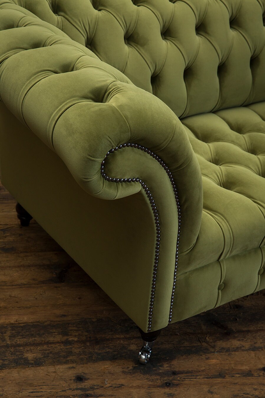 Sage green chesterfield deals sofa