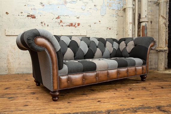 Patchwork chesterfield sales sofa