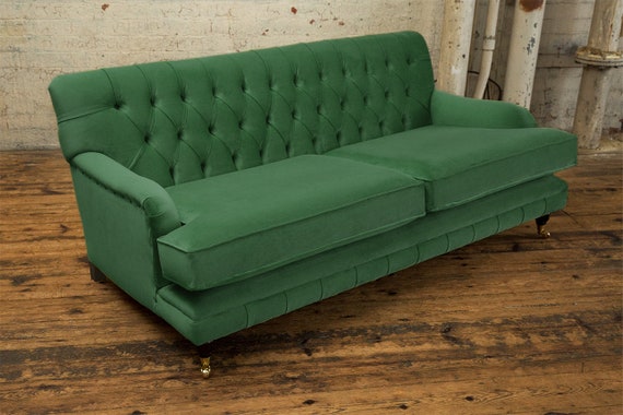 Emerald green velvet sleeper sofa outlet
