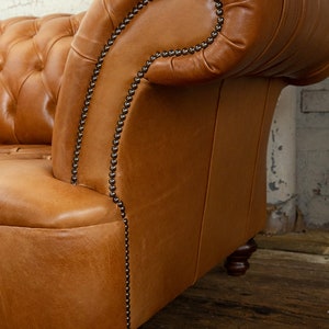 Handmade Large 6 Seater Tan Leather Chesterfield Sofa - Etsy UK