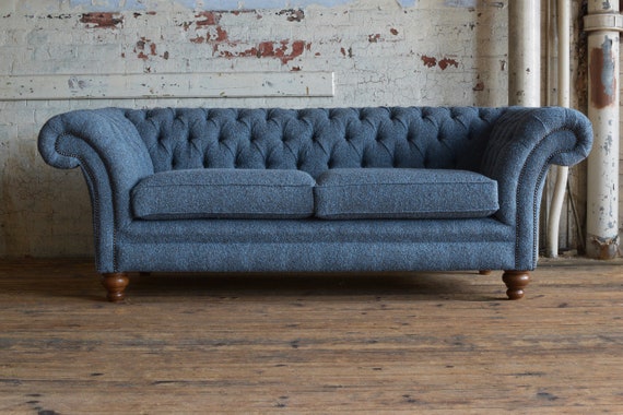 L Shape Sofa Set: Denim Blue L Shape Sofa Set – GKW Retail
