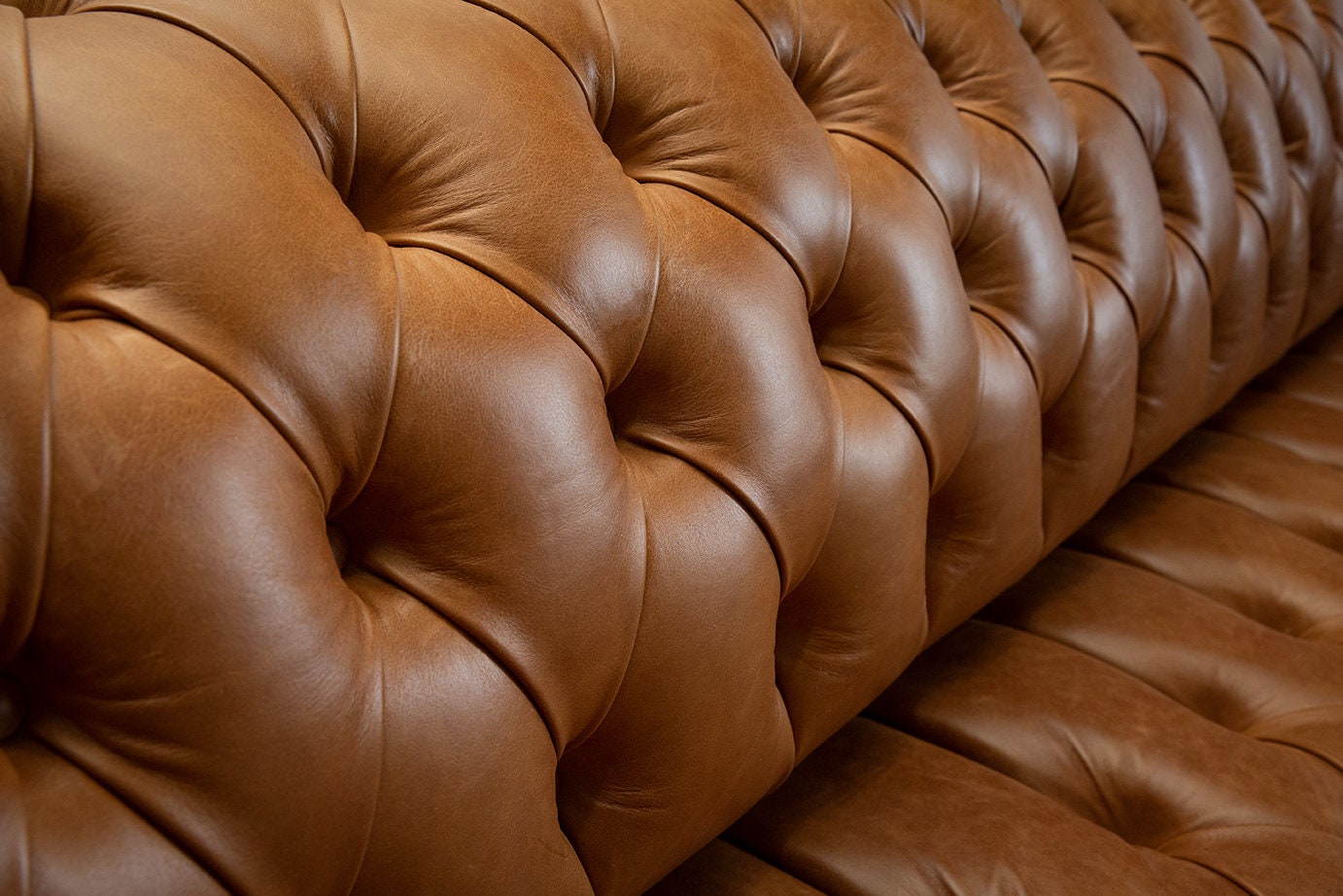 Handmade Large 6 Seater Tan Leather Chesterfield Sofa - Etsy UK