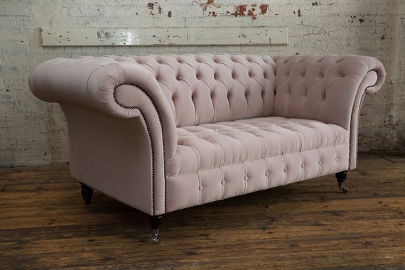 Blush pink 2 seater sofa sales
