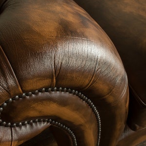 Large Handmade 3 Seater Antique Tan Leather Chesterfield Sofa - Reflex ...