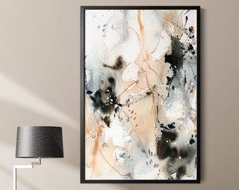 Abstract Art Print, Abstract Painting Art, Neutral Earthy Colors Abstract Art, Large Wall Art, Living Room Decor, Modern Wall Decor Print