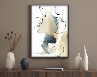 Abstract Watercolor Painting, Large Fine Art Print, Abstract Print, Watercolor Print, Giclee Art Print, Modern Abstract Neutral Wall Decor