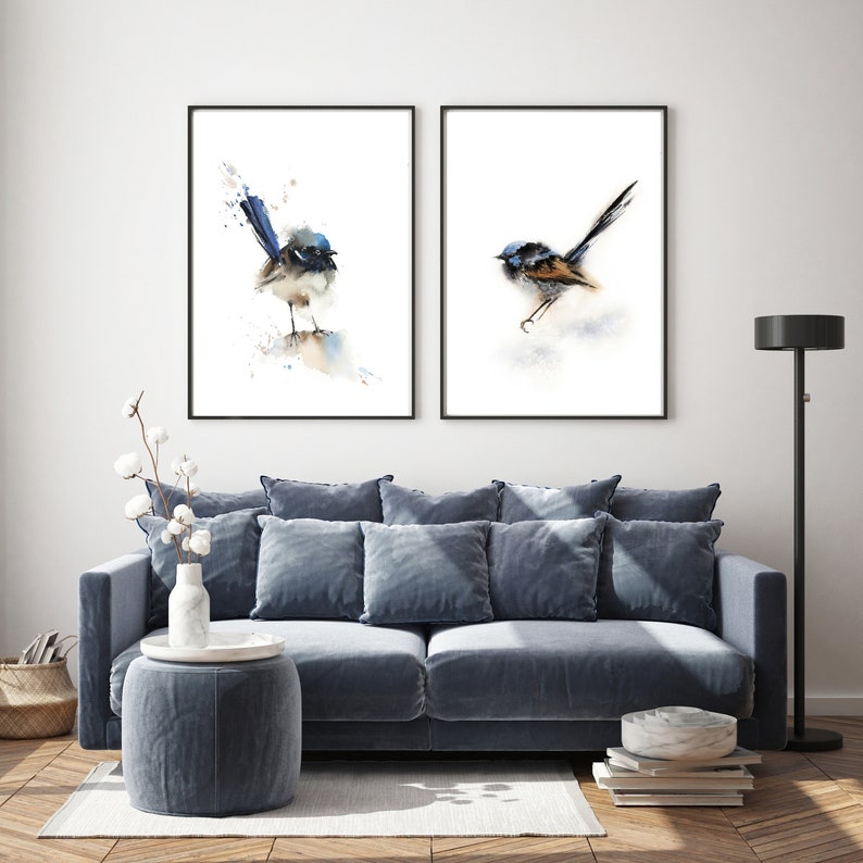 Fine Art Bird Prints Birds Watercolor Painting Set of 2 Bird - Etsy